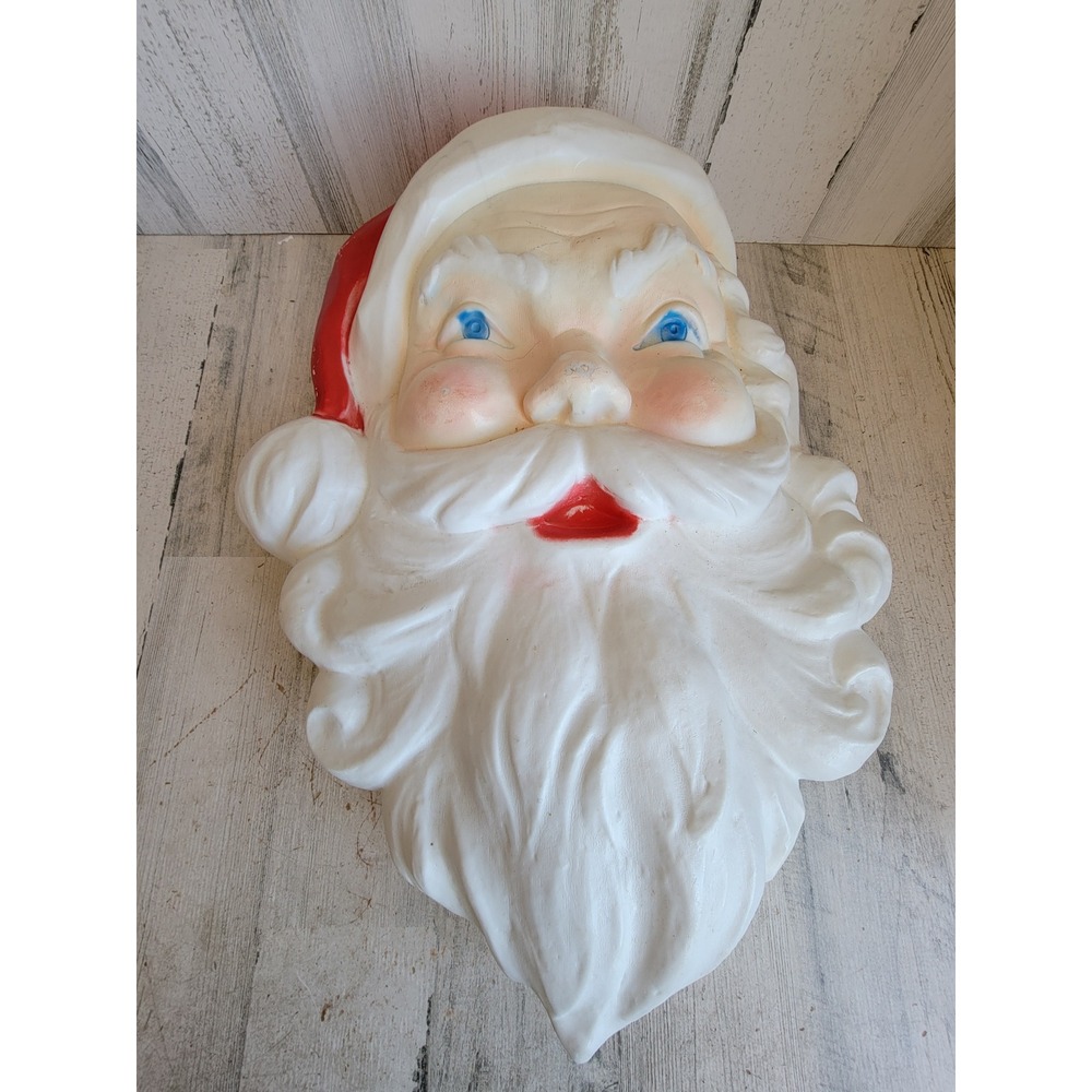 Union products Santa Claus vintage blow mold face Xmas Unique Home decor